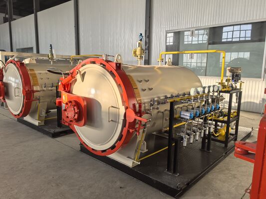 ইলেকট্রনিক শিল্প ক্ষেত্র জলবাহী খোলা দরজা গ্লাস ফাইবার উপাদান অটোক্লেভ, যৌগিক পণ্য উৎপাদনের জন্য