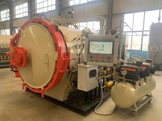 অটোক্ল্যাভ কাঠের মেরু চিকিত্সা উদ্ভিদ ব্যবহার করে ইমপ্রেগনেশন প্রক্রিয়া ইপোক্সি অটোমোটিভ অংশের জন্য গ্লাস ফাইবার উপাদান